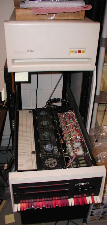 DEC PDP 11/40 and RL02 undergoing repairs