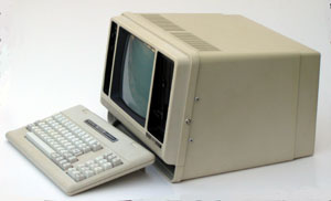 TRS-80 model 4p semi side view