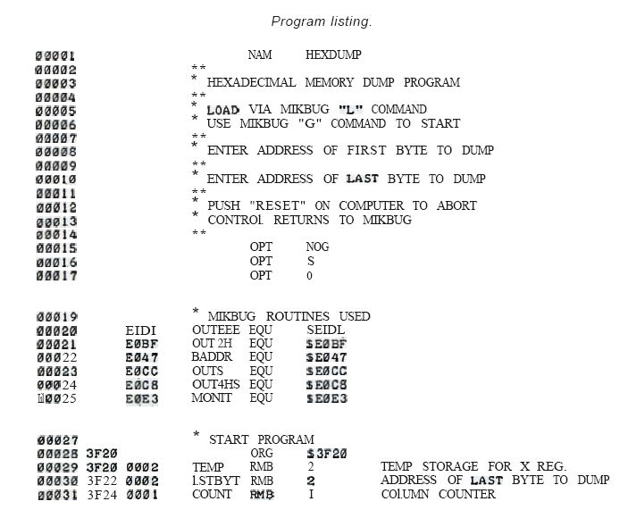 Basic Listing Program