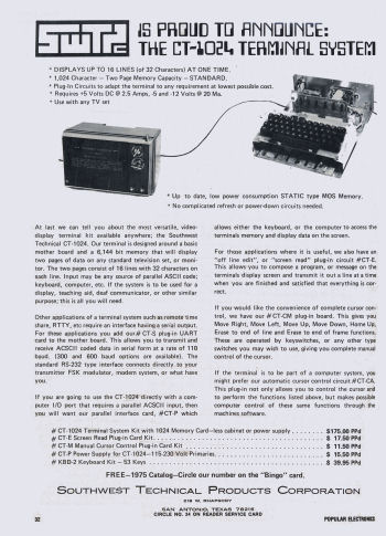 SWTPC CT-1024 terminal