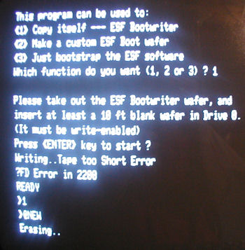 TRS 80 Model III Exatron Stringy Floppy Boot Wafer Copy Program