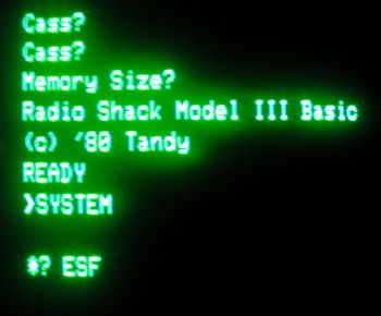 TRS 80 Model III Exatron Stringy Floppy Initialization